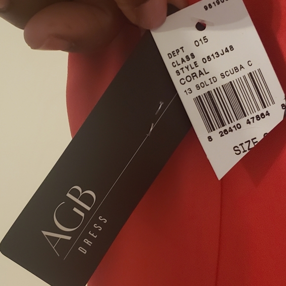 NWT- AGB Scuba Crepe Cut-Out Fit N Flate Dress - Picture 4 of 5